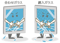 飛散防止に有効な「合わせガラス」や「網入板ガラス」